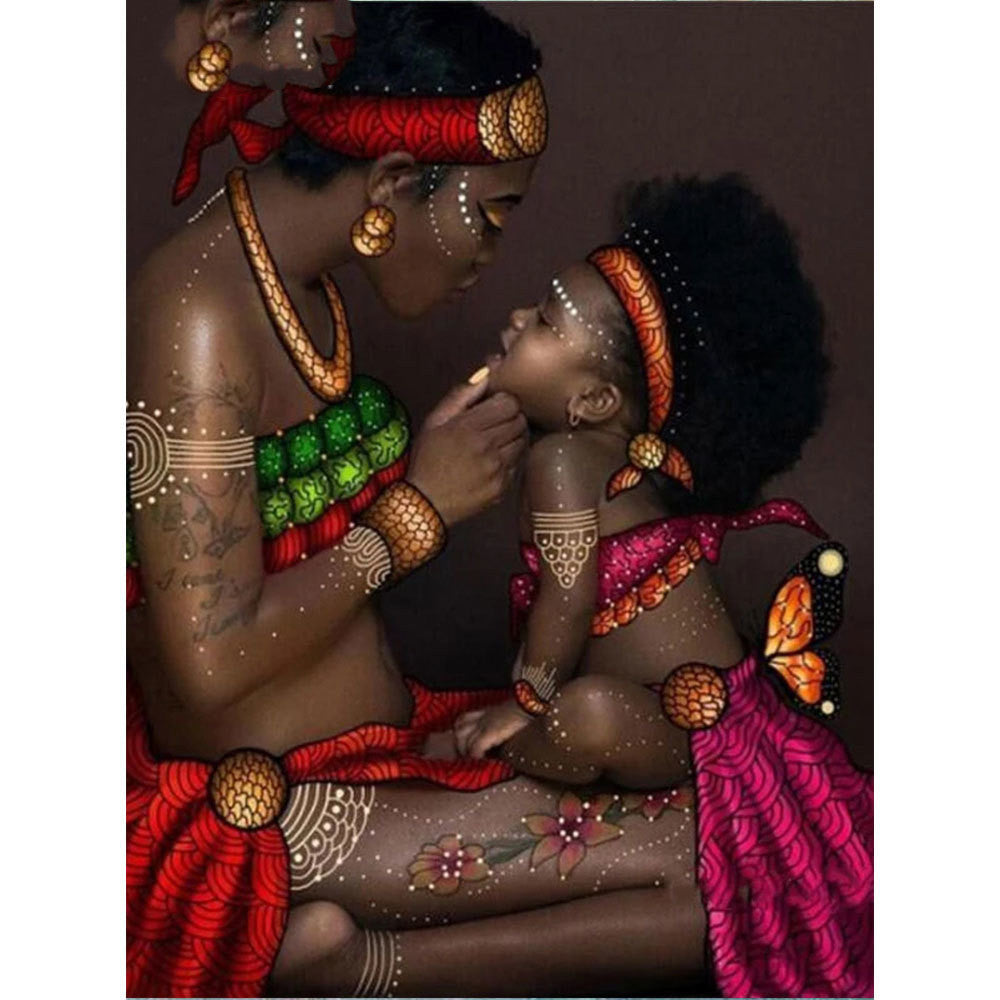 DIY Diamond Painting African Woman Embroidered Portrait Home Decoration Craft Kit